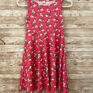 Girls, pink, unicorn, and rainbow A-line dress